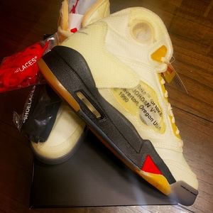 Air Jordan 5 x Off-White "SAIL" size 6.5